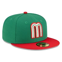 Mexico Kelly Green and Scarlet Red Flag Batterman Gray UV New Era 59FIFTY Fitted Hat