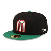 Mexico Black and Green Flag Side Patch Batterman Gray UV New Era 59FIFTY Fitted Hat