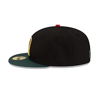 Mexico Black and Dark Green 2Tone Flag Side Patch Batterman Gray UV New Era 59FIFTY Fitted Hat