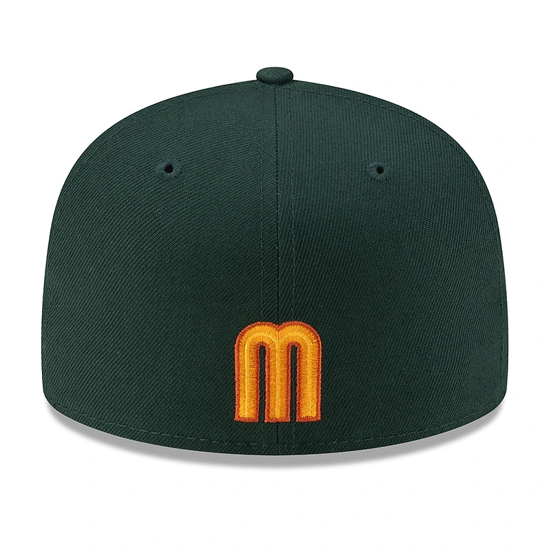 Mexico Dark Green with Flower M Logo Batterman Gray UV New Era 59FIFTY Fitted Hat