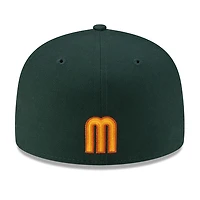 Mexico Dark Green with Flower M Logo Batterman Gray UV New Era 59FIFTY Fitted Hat