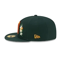Mexico Dark Green with Flower M Logo Batterman Gray UV New Era 59FIFTY Fitted Hat