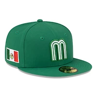 Mexico Kelly Green and White Logo Flag Side Patch Batterman Gray UV New Era 59FIFTY Fitted Hat