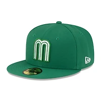 Mexico Kelly Green and White Logo Flag Side Patch Batterman Gray UV New Era 59FIFTY Fitted Hat