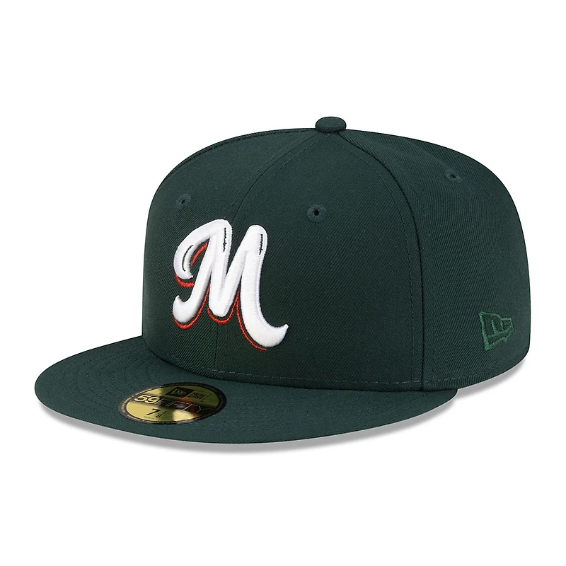 Mexico Dark Green Serie Del Caribe Flag Side Patch Batterman Gray UV New Era 59FIFTY Fitted Hat