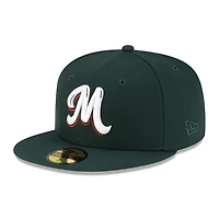 Mexico Dark Green Serie Del Caribe Flag Side Patch Batterman Gray UV New Era 59FIFTY Fitted Hat