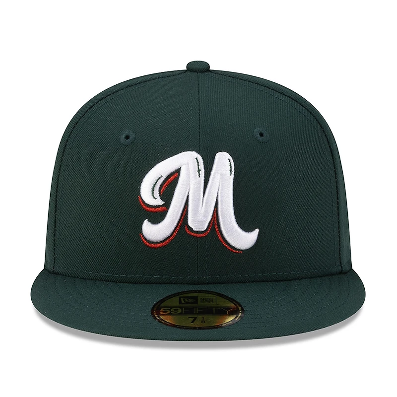 Mexico Dark Green Serie Del Caribe Flag Side Patch Batterman Gray UV New Era 59FIFTY Fitted Hat
