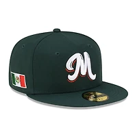 Mexico Dark Green Serie Del Caribe Flag Side Patch Batterman Gray UV New Era 59FIFTY Fitted Hat