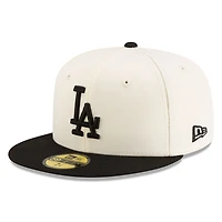 Los Angeles Dodgers Chrome and Black 2Tone Gray UV New Era 59FIFTY Fitted Hat