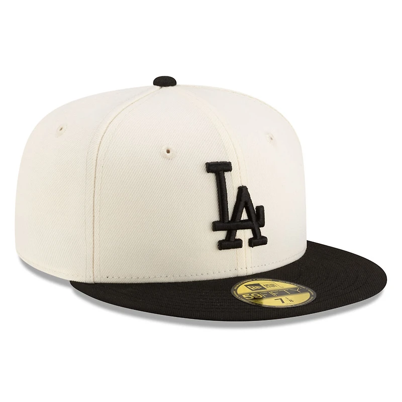 Los Angeles Dodgers Chrome and Black 2Tone Gray UV New Era 59FIFTY Fitted Hat