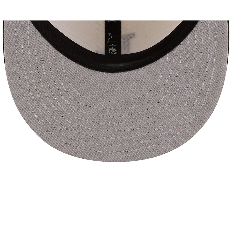 Los Angeles Dodgers Chrome and Black 2Tone Gray UV New Era 59FIFTY Fitted Hat