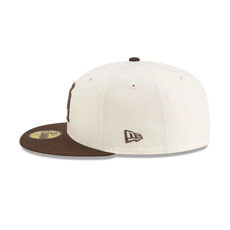 Los Angeles Dodgers Chrome and Walnut Brown 2Tone Gray UV New Era 59FIFTY Fitted Hat