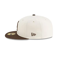 Los Angeles Dodgers Chrome and Walnut Brown 2Tone Gray UV New Era 59FIFTY Fitted Hat