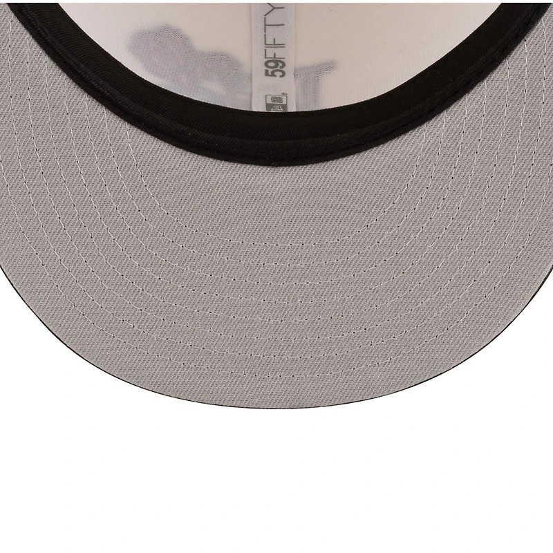 Los Angeles Dodgers Chrome and Black with Rose Gray UV New Era 59FIFTY Fitted Hat