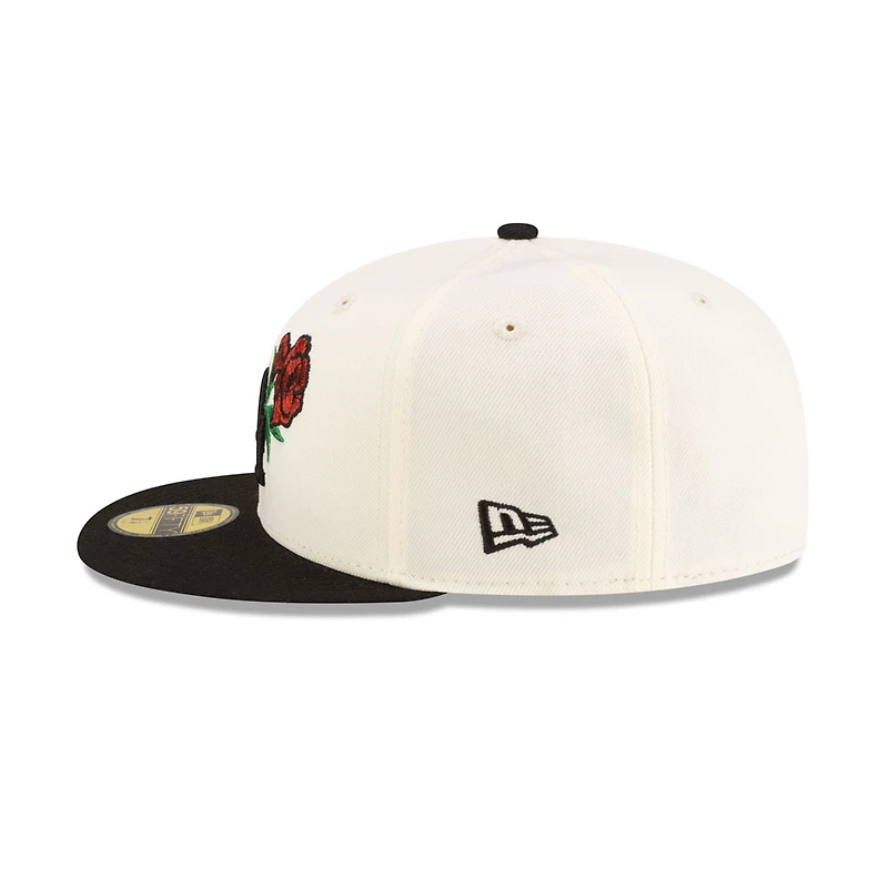 Los Angeles Dodgers Chrome and Black with Rose Gray UV New Era 59FIFTY Fitted Hat