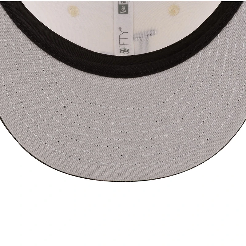 Los Angeles Dodgers Chrome & Black 2Tone Red Lips Gray UV New Era 59FIFTY Fitted Hat