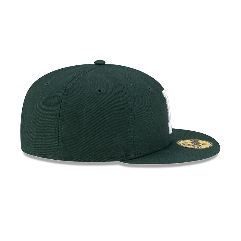 Los Angeles Dodgers Dark Green with White Logo Gray UV New Era 59FIFTY Fitted Hat
