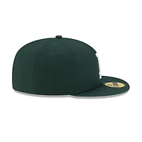 Los Angeles Dodgers Dark Green with White Logo Gray UV New Era 59FIFTY Fitted Hat