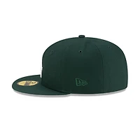 Los Angeles Dodgers Dark Green with White Logo Gray UV New Era 59FIFTY Fitted Hat