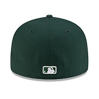 Los Angeles Dodgers Dark Green with White Logo Gray UV New Era 59FIFTY Fitted Hat