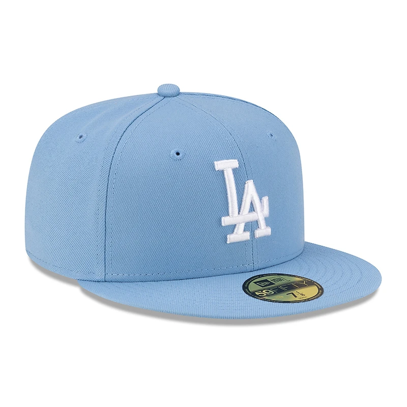Los Angeles Dodgers Sky Blue with White Logo Gray UV New Era 59FIFTY Fitted Hat