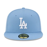 Los Angeles Dodgers Sky Blue with White Logo Gray UV New Era 59FIFTY Fitted Hat