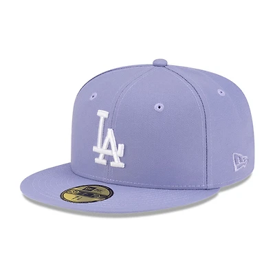 Los Angeles Dodgers Lavender Purple with White Logo Gray UV New Era 59FIFTY Fitted Hat