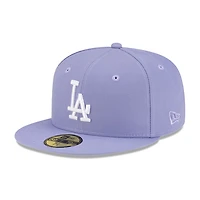Los Angeles Dodgers Lavender Purple with White Logo Gray UV New Era 59FIFTY Fitted Hat