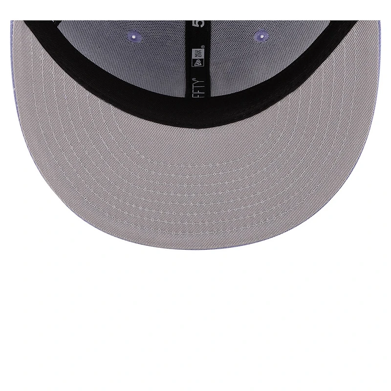 Los Angeles Dodgers Lavender Purple with White Logo Gray UV New Era 59FIFTY Fitted Hat