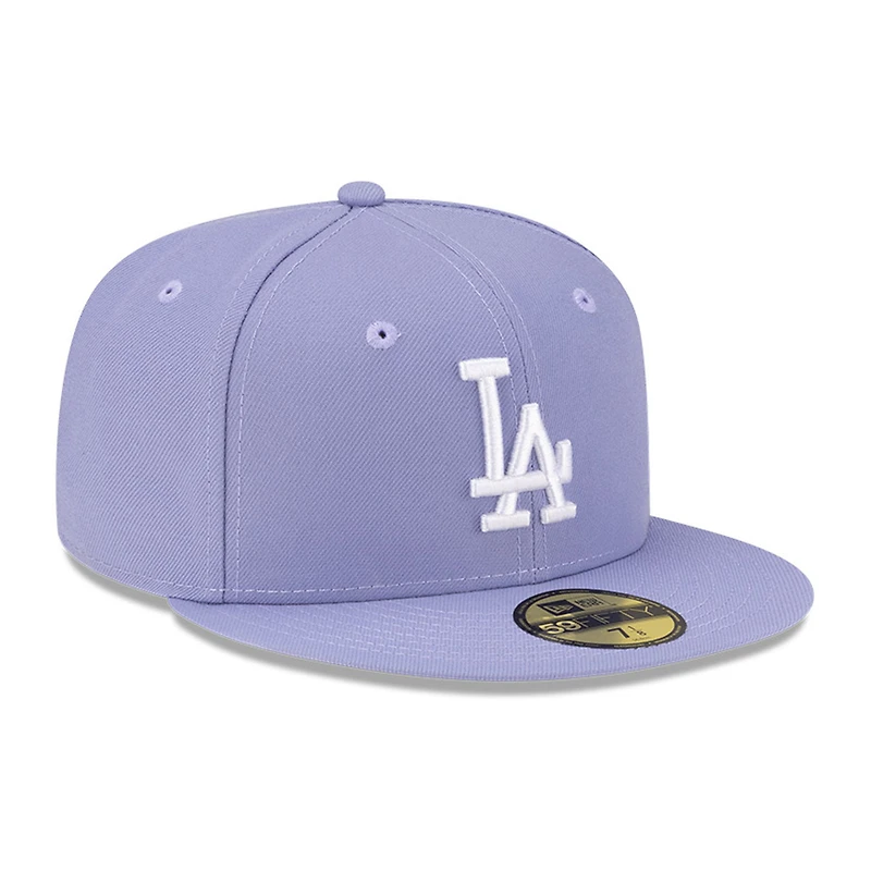 Los Angeles Dodgers Lavender Purple with White Logo Gray UV New Era 59FIFTY Fitted Hat