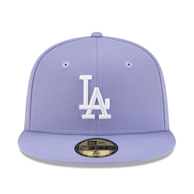 Los Angeles Dodgers Lavender Purple with White Logo Gray UV New Era 59FIFTY Fitted Hat