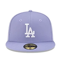 Los Angeles Dodgers Lavender Purple with White Logo Gray UV New Era 59FIFTY Fitted Hat