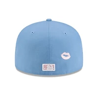 Los Angeles Dodgers Sky Blue with Pink Lips UV New Era 59FIFTY Fitted Hat
