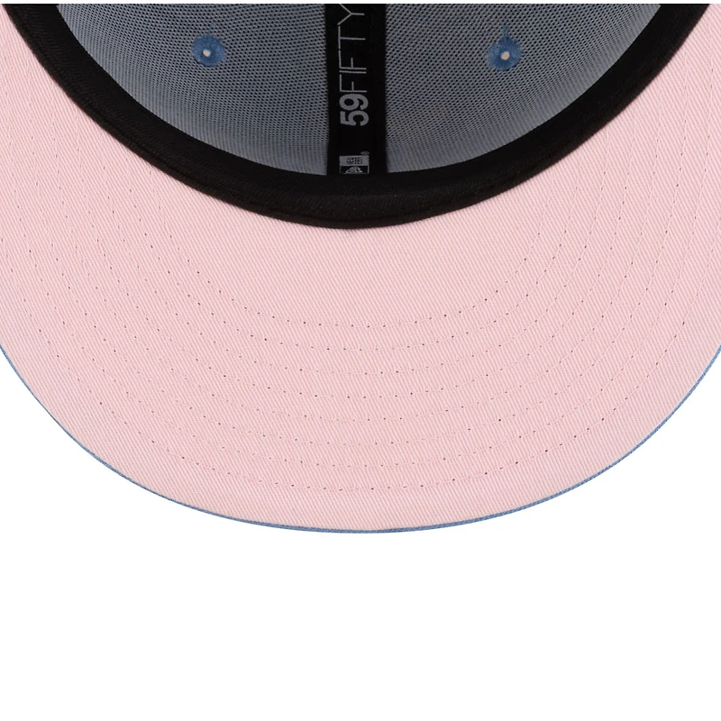 Los Angeles Dodgers Sky Blue with Pink Lips UV New Era 59FIFTY Fitted Hat