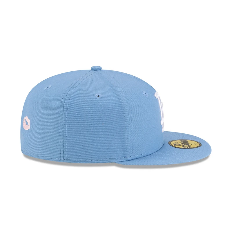 Los Angeles Dodgers Sky Blue with Pink Lips UV New Era 59FIFTY Fitted Hat