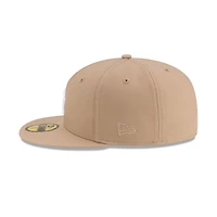 Los Angeles Dodgers Camel Brown with White Logo Gray UV New Era 59FIFTY Fitted Hat