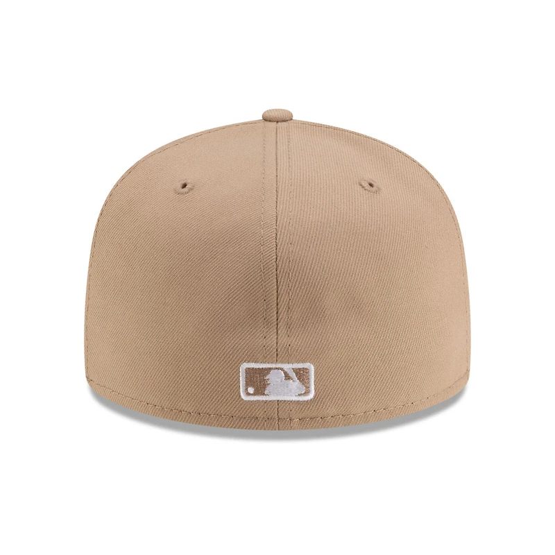 Los Angeles Dodgers Camel Brown with White Logo Gray UV New Era 59FIFTY Fitted Hat