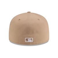 Los Angeles Dodgers Camel Brown with White Logo Gray UV New Era 59FIFTY Fitted Hat