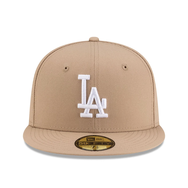 Los Angeles Dodgers Camel Brown with White Logo Gray UV New Era 59FIFTY Fitted Hat