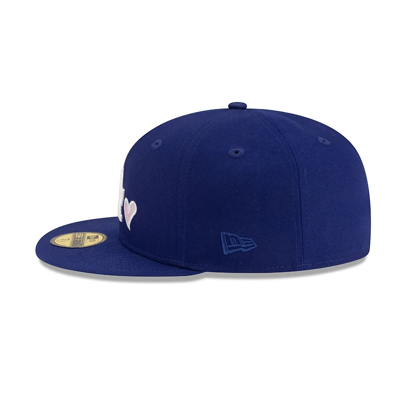Los Angeles Dodgers Royal Blue with Pink Heart UV New Era 59FIFTY Fitted Hat