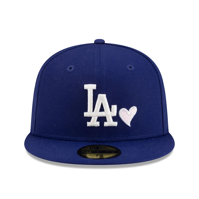 Los Angeles Dodgers Royal Blue with Pink Heart UV New Era 59FIFTY Fitted Hat