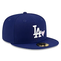 Los Angeles Dodgers Royal Blue with Pink Heart UV New Era 59FIFTY Fitted Hat