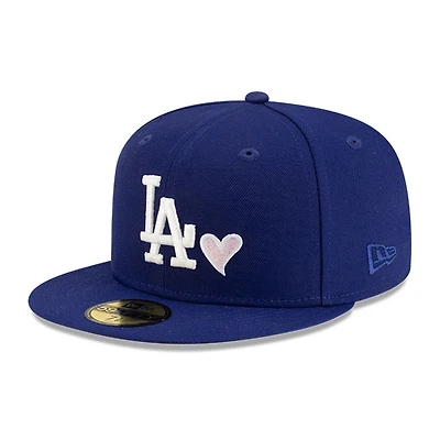 Los Angeles Dodgers Royal Blue with Pink Heart UV New Era 59FIFTY Fitted Hat