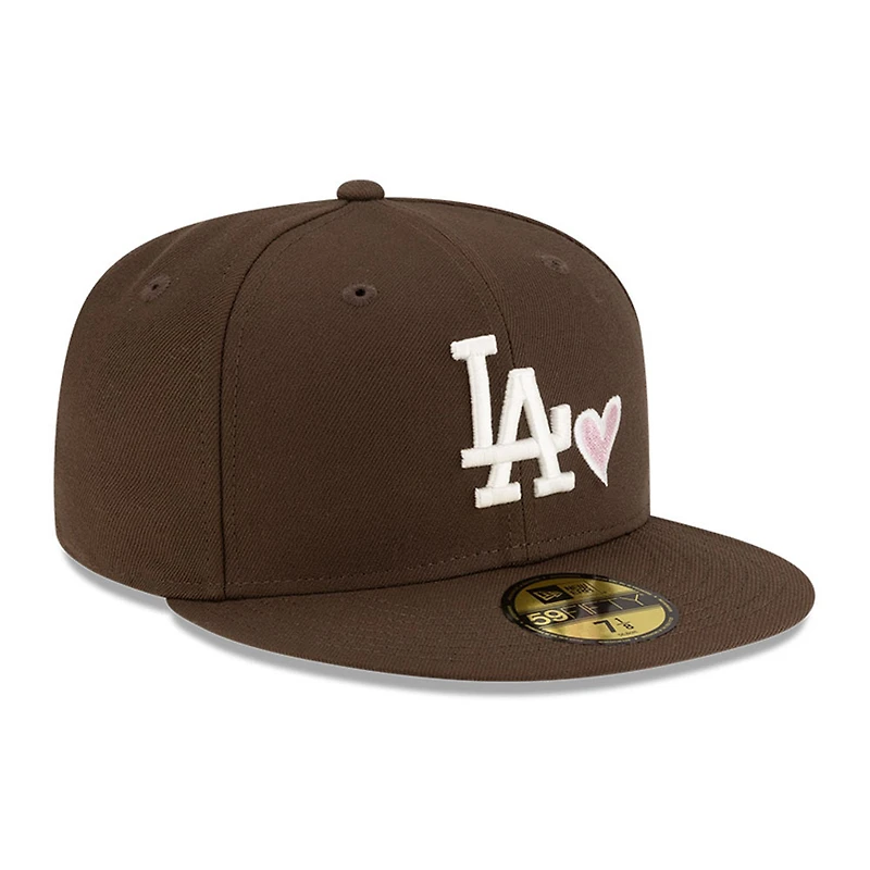 Los Angeles Dodgers Walnut Brown with Pink Heart UV New Era 59FIFTY Fitted Hat