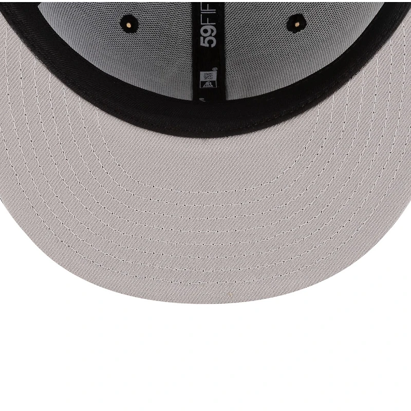 Los Angeles Dodgers All Black with Red Lips Gray UV New Era 59FIFTY Fitted Hat