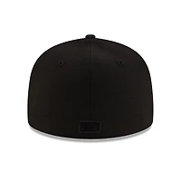 Los Angeles Dodgers All Black with Rose Gray UV New Era 59FIFTY Fitted Hat