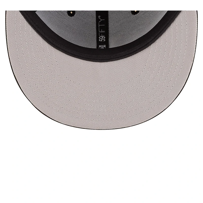 Los Angeles Dodgers Black and White with Rose Gray UV New Era 59FIFTY Fitted Hat