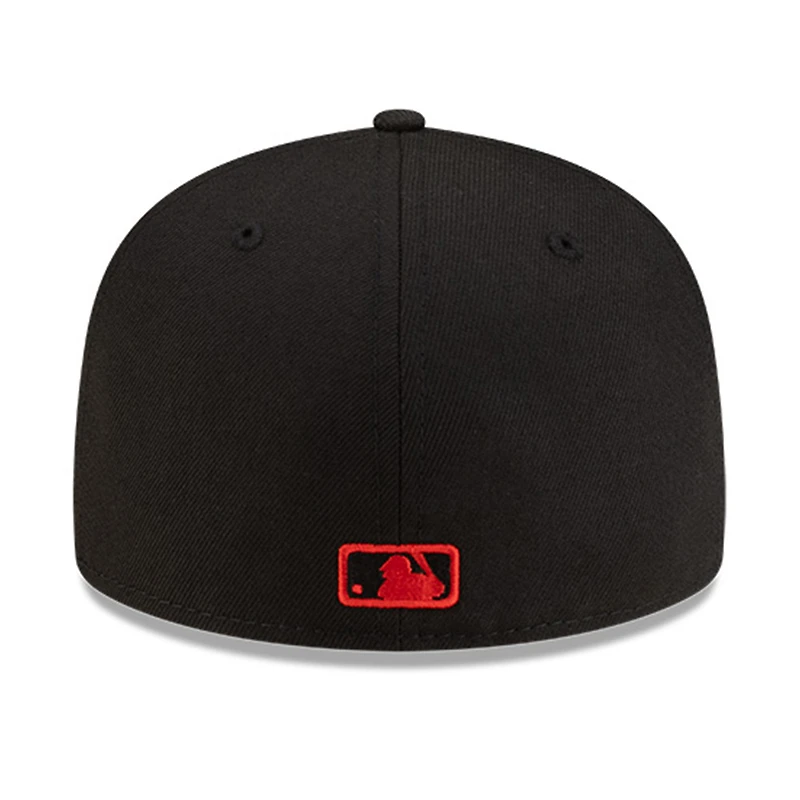 Los Angeles Dodgers Black with Red Logo Gray UV New Era 59FIFTY Fitted Hat