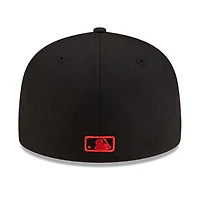 Los Angeles Dodgers Black with Red Logo Gray UV New Era 59FIFTY Fitted Hat