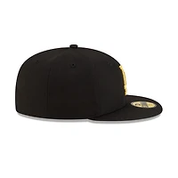 Los Angeles Dodgers Black with Gold Logo Gray UV New Era 59FIFTY Fitted Hat
